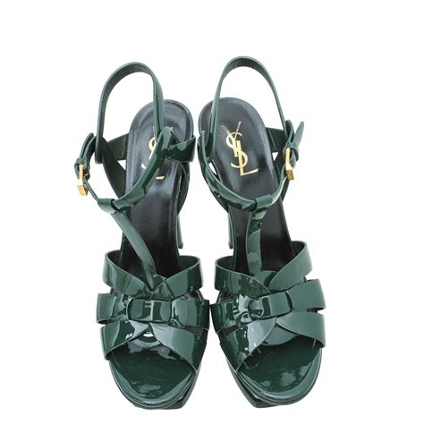 ysl green tribute sandal|YSL tribute sandals flat.